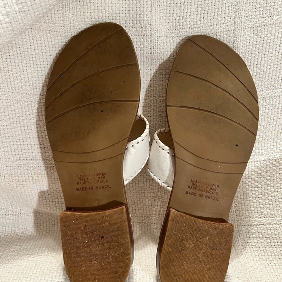 Apostrophe White and Tan Sandals with Classic Design - Picture 3 of 6